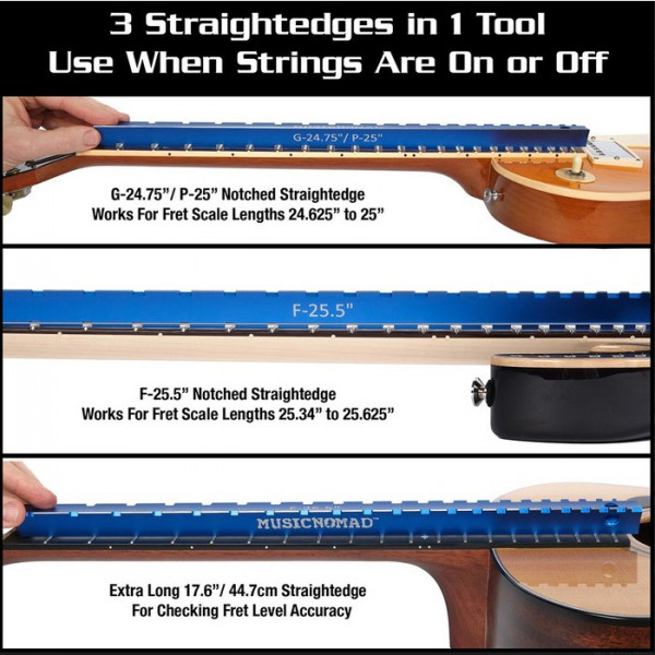 Music Nomad 3-in-1 Griffbrettlineal Tri-Beam MN821