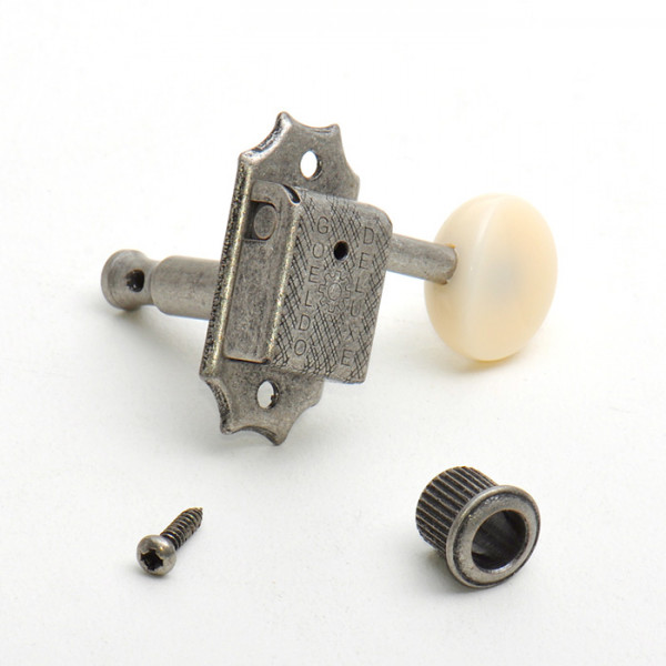Göldo Traditional Tuner, Oval Button, 3/3, Antique