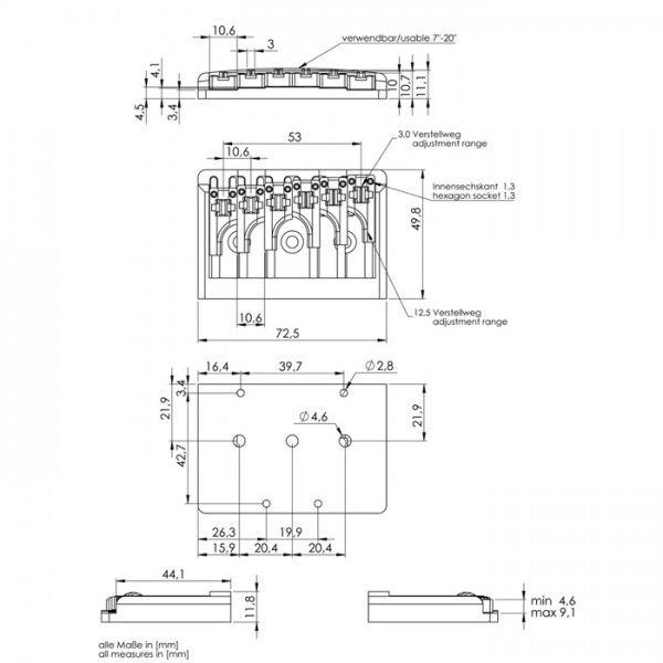 Schaller 3D-6 Bridge