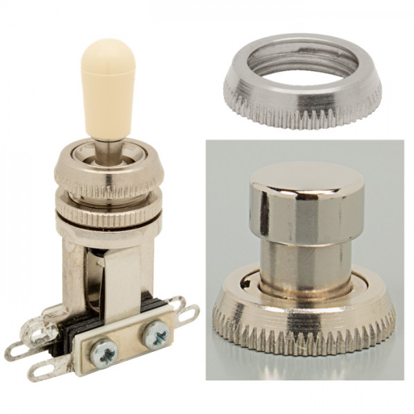 Abdeckmutter für Fußschalter & Switchcraft Toggle Switches, vernickelt