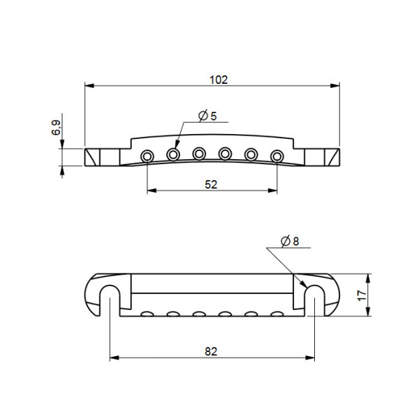 ABM 3020 Stop Tailpiece, Messing